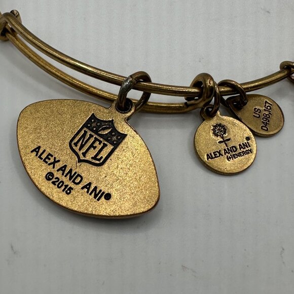 Alex & Ani NFL Steelers Gold-Tone Charm Bangle Bracelet - Picture 4 of 5